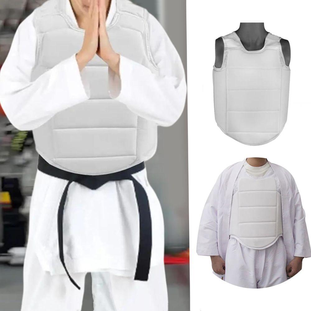 Защита корпуса Тхэквондо Защитный жилет Регулируемая защита груди для каратэ Мужчины Женщины