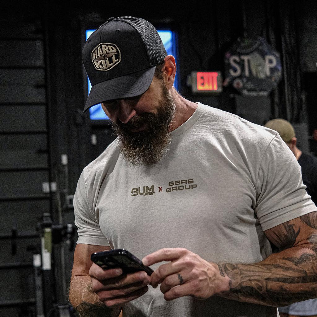 GBRS Group X BUM Energy Grip Matters Short Sleeve Shirt Men T-shirts Heavy Cotton Gym Fitness Sports Loose Male Clothes Top Tees