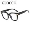 Thick Frame Oversized Square Reading Glasses Women Men Blue Light Protection Big Black Eyeglasses Transparent Computer Glasses