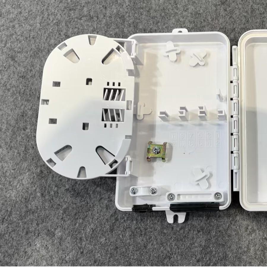 6-Core Fiber Optic Cable Distribution Box - Indoor/Outdoor Waterproof Wall-Mounted Home Entry Equipment