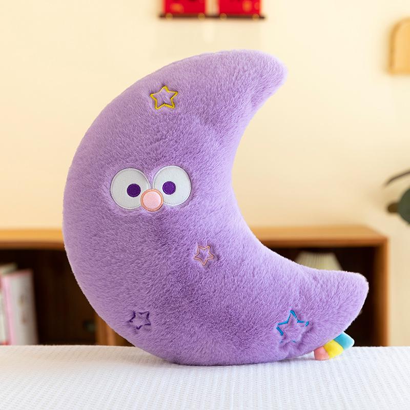 Мягкая подушка «Радужная луна и звезда»: Детская подушка для сна и офисная спинка для домашнего декора