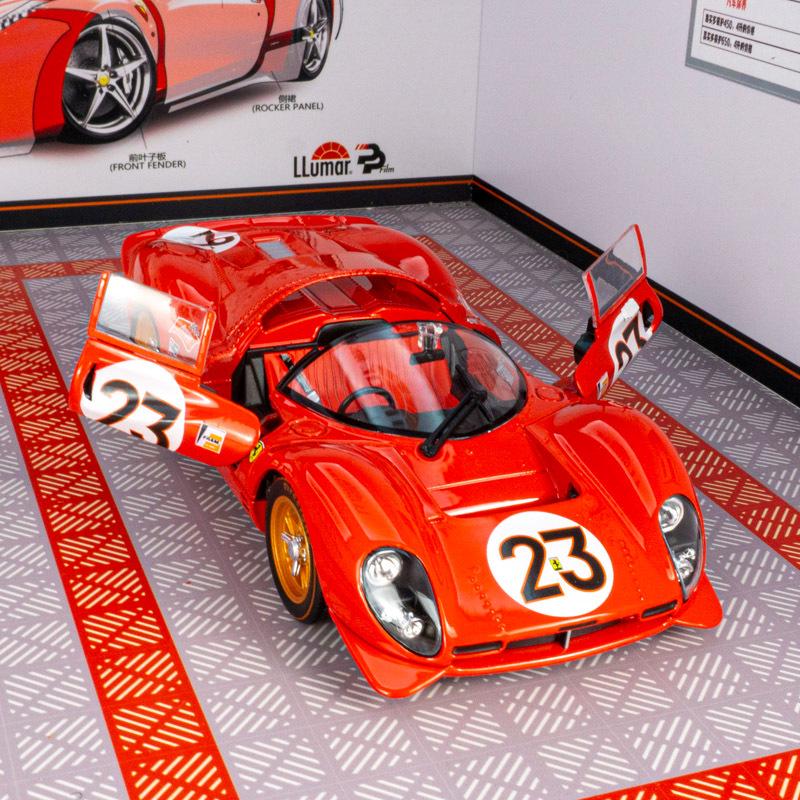 Bburago 1967 Ferrari 330 P4 Daytona Le Mans Модель винтажного гоночного автомобиля
