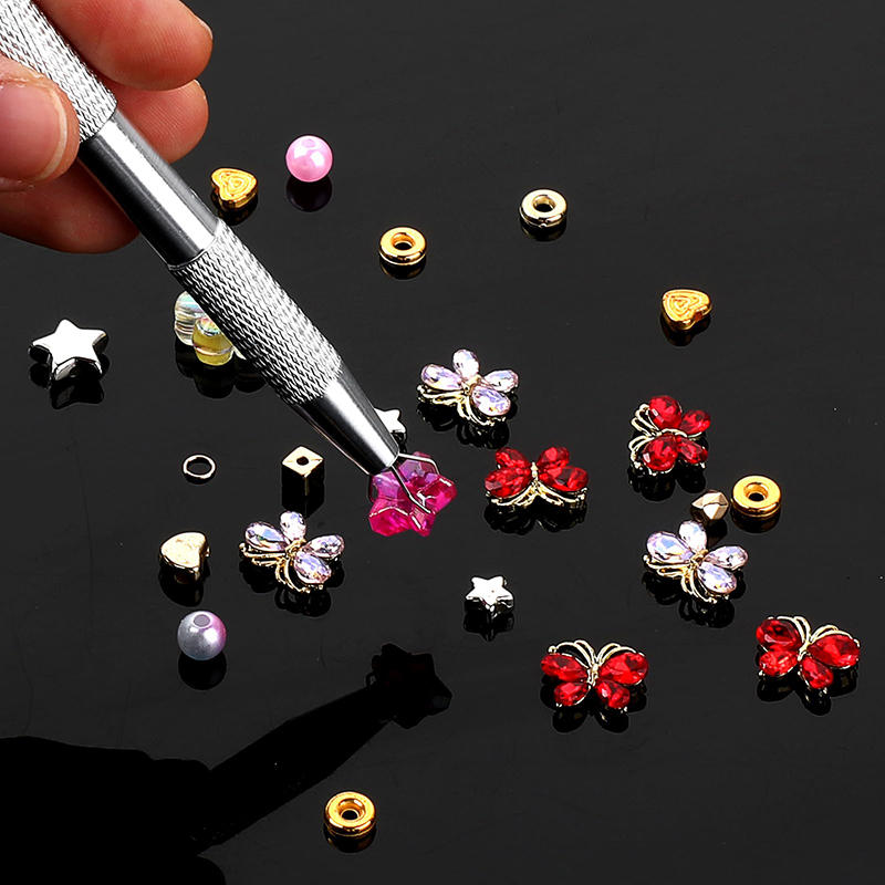 Professional Short Piercing Ball Grabber Tools Metal Prong Pick-up Holder Jewelry Bead Tweezer Catcher