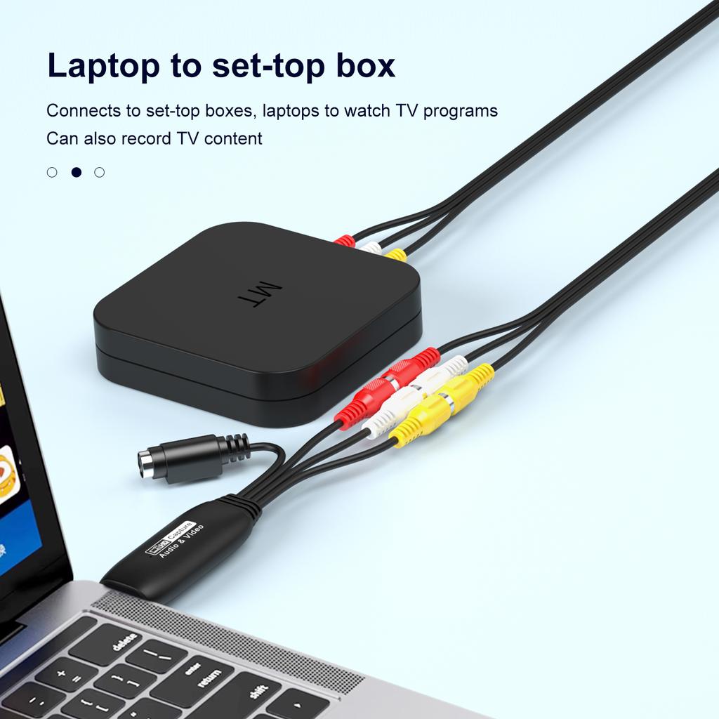USB 2.0 RCA Video Capture Card USB AV Recorder VHS TV DVD VCR Audio Capture Adapter RCA To USB Video Converter for Mac