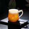 Hand-Painted Dehua Porcelain Tea Mug with Clear Filter