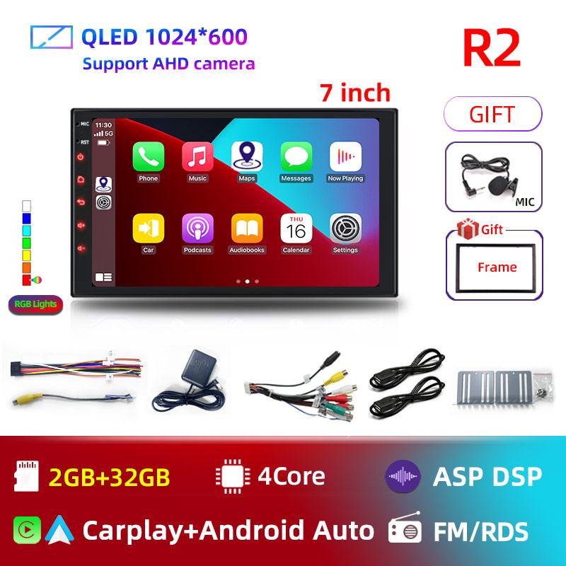 7/9/10'' 2 Din Android12 Auto Car Radio Multimedia Video Universal Stereo Carplay Gps For Volkswagen Nissan Hyundai Kia Toyota