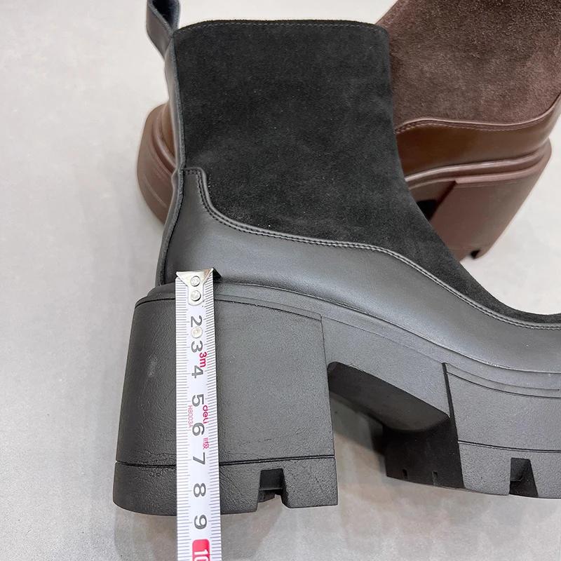 Дизайнерские винтажные зимние женские ботильоны на платформе с высоким каблуком, модные короткие ботильоны с застежкой-молнией, дизайнерские ботинки Botas De Mujer