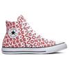 Converse Chuck Taylor All Star Полностью Принтованные ЛОГОТИП Повседневные Высокие Кеды из Канваса Унисекс Стиль Белые и Красные