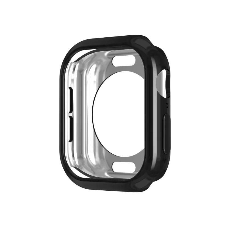 Полый корпус из ТПУ для Apple Watch 42 мм 46 мм 44 мм 45 мм 40 41 мм Мягкий бампер-чехол для iWatch Серии 10 9 8 7 6 5 4 Защитный