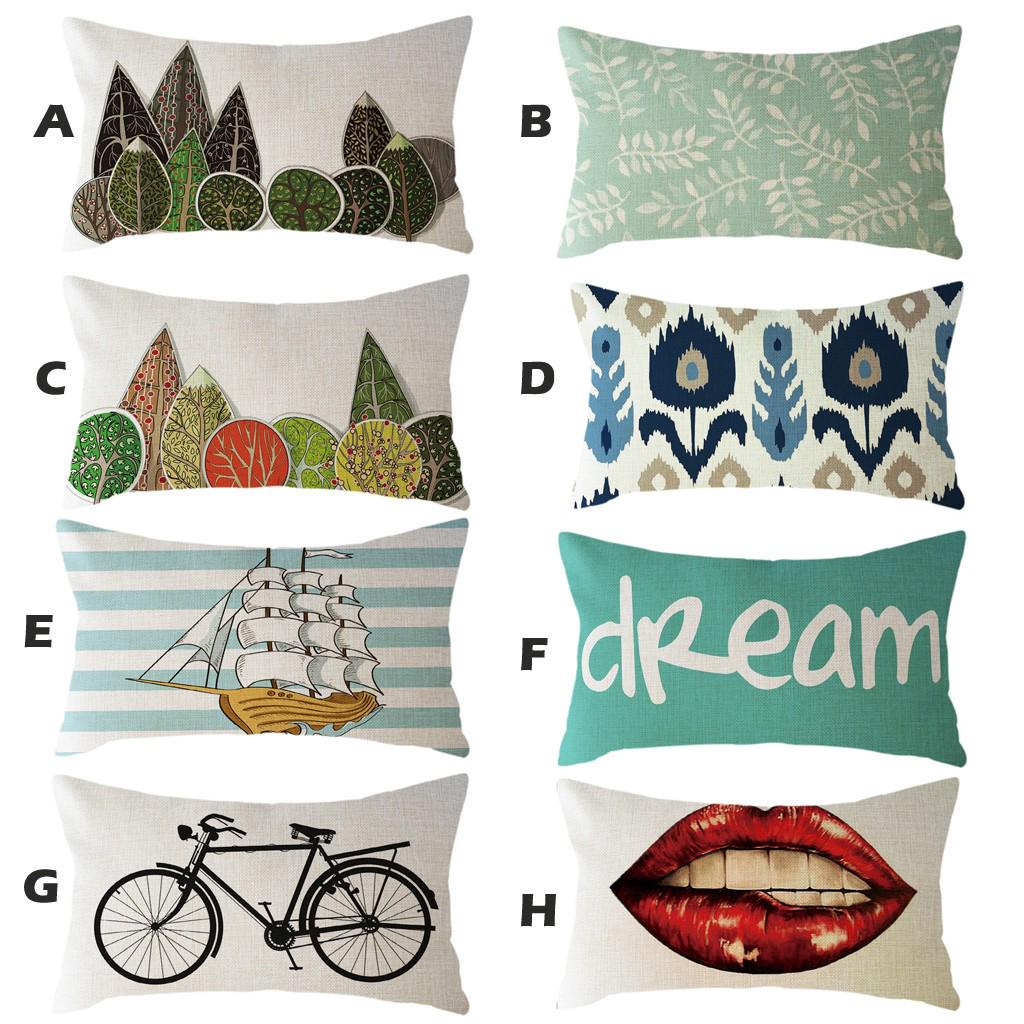 Minimalist Geometric Pillow Case Linen 30x50cm Cushion Cover Home Decor