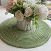 2 шт., набор противоскользящих ковриков для круглого стола, тканые салфетки, обеденный стол, нескользящие подставки для кухни, термостойкие подушечки для чаш, коврики для напитков