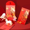 Creative New Year Money Envelope Artistic 3D Lucky Red Pockets Horse Year Red Envelope Gift Bag