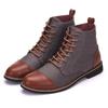 Fashion Spring Autumn Men Ankle Boots Casual Canvas Shoes Lace Up Shoes Booties Oxfords Fashion Leather Boots High Top Mens Boots