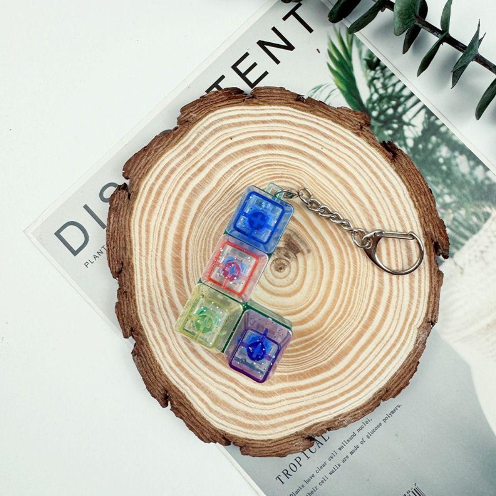 Fingertip Button Button Keychain Toy Button Cap Keyboard Keychain Children Adult