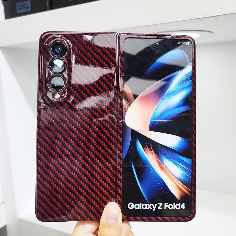 Phone Case Galaxy Z Fold 4 W23 Slim Lightweight Aramid Fiber Glossy Protective Cover