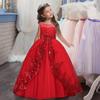 Sequin Princess Dress Wedding Dress Girls Show Long Performance Pompous Gauze Flower Children Wedding Dress