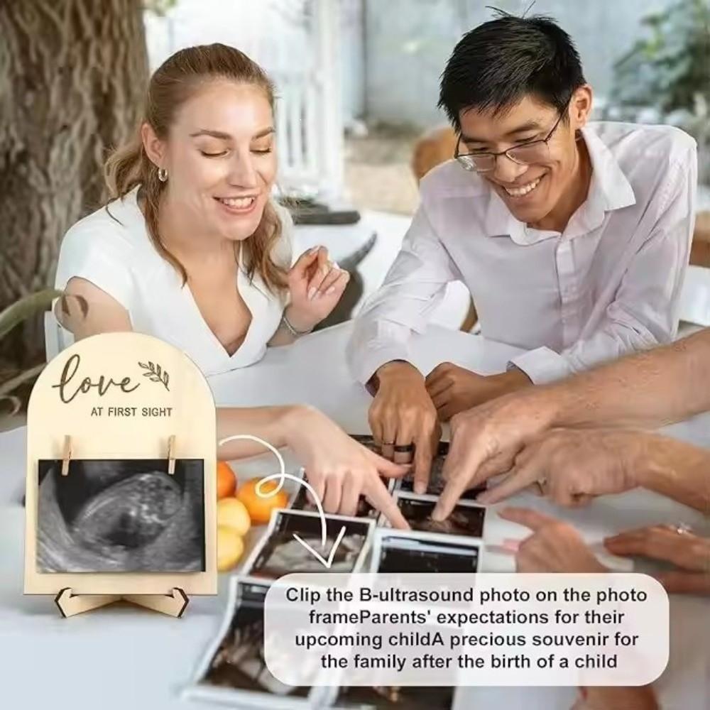 Wooden Stands Baby Ultrasound Frame Rustic Ultrasound Photo Frame Display Frame Memory Display