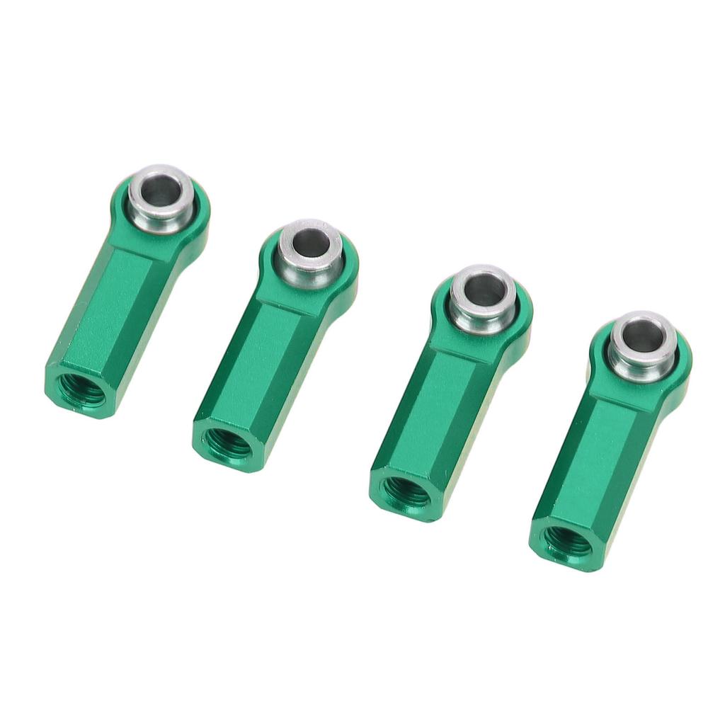 4 Pcs RC Link Rod End M4 Thread CW 7mm High Strength Alloy Ball Joint Head for 110 Model Car Green
