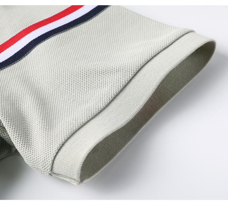 Breathable Bead Ground Tricolor Jovo Fashion Elegant American Retro Polo Shirt