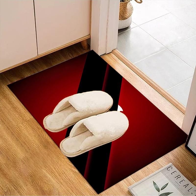 Fla-mengo Club Crest Printed Office Carpet Chair Cushion Entryway Rug, Rugs for Living Room, Bedroom Christmas gifts