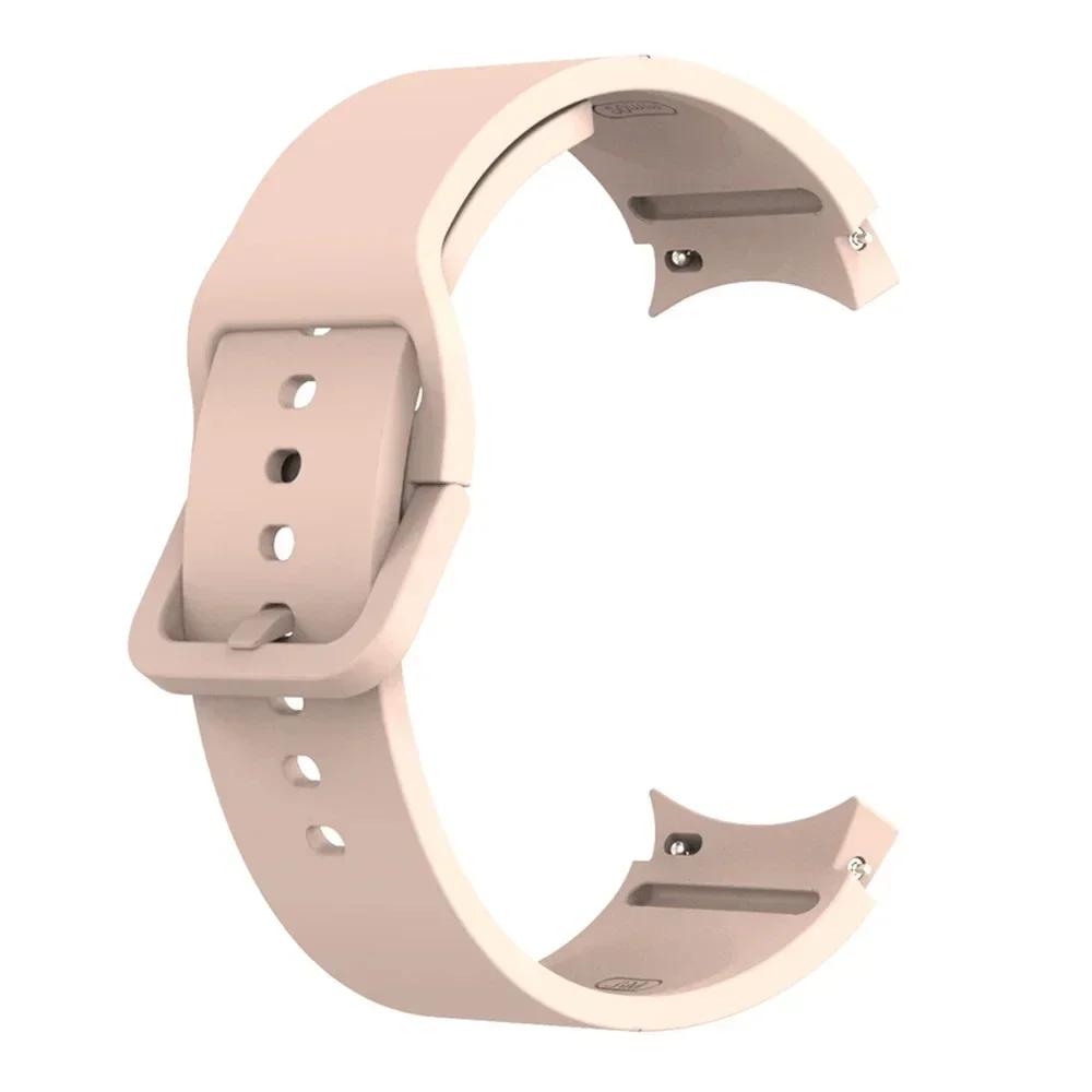Силиконовый Кожаный Браслет Для Samsung Galaxy Watch 7 6 5 Pro 40мм 44мм Ремешок Watch 6 4 Classic 47/43/46мм Ремешок Correa Ремешок Для Часов