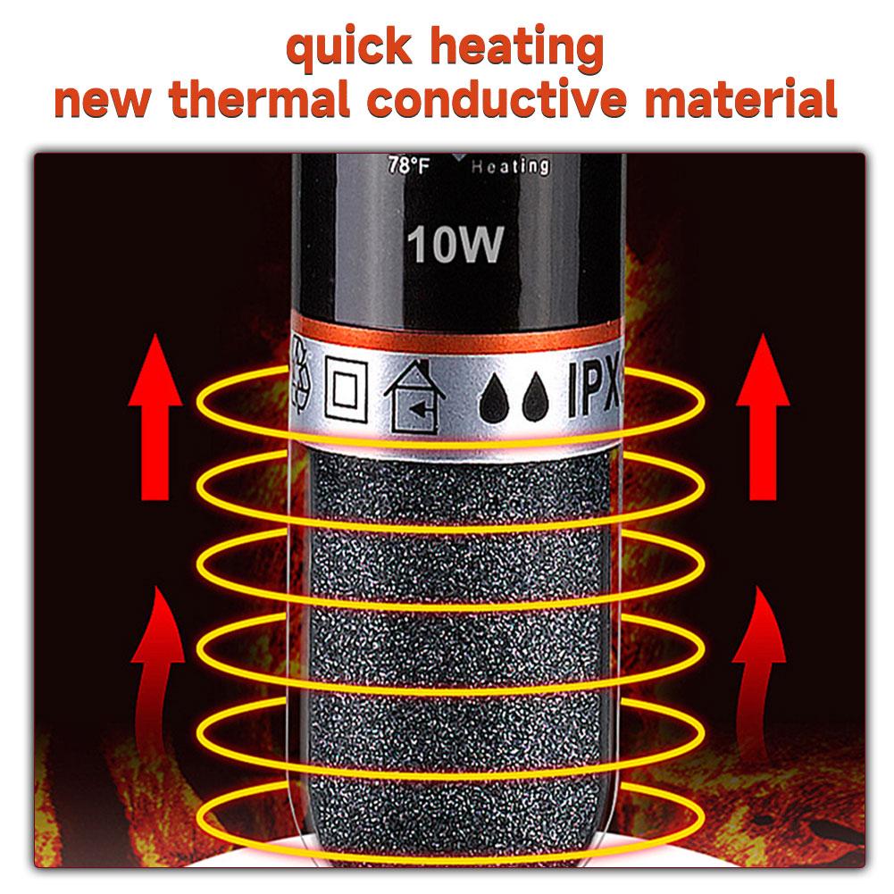 Мини-нагреватель для аквариума Безопасный для креветок/черепах/рыб/рептилий 27-26℃ Термостат Нагреватель для баскинга в аквариуме Нагреватель для маленького аквариума