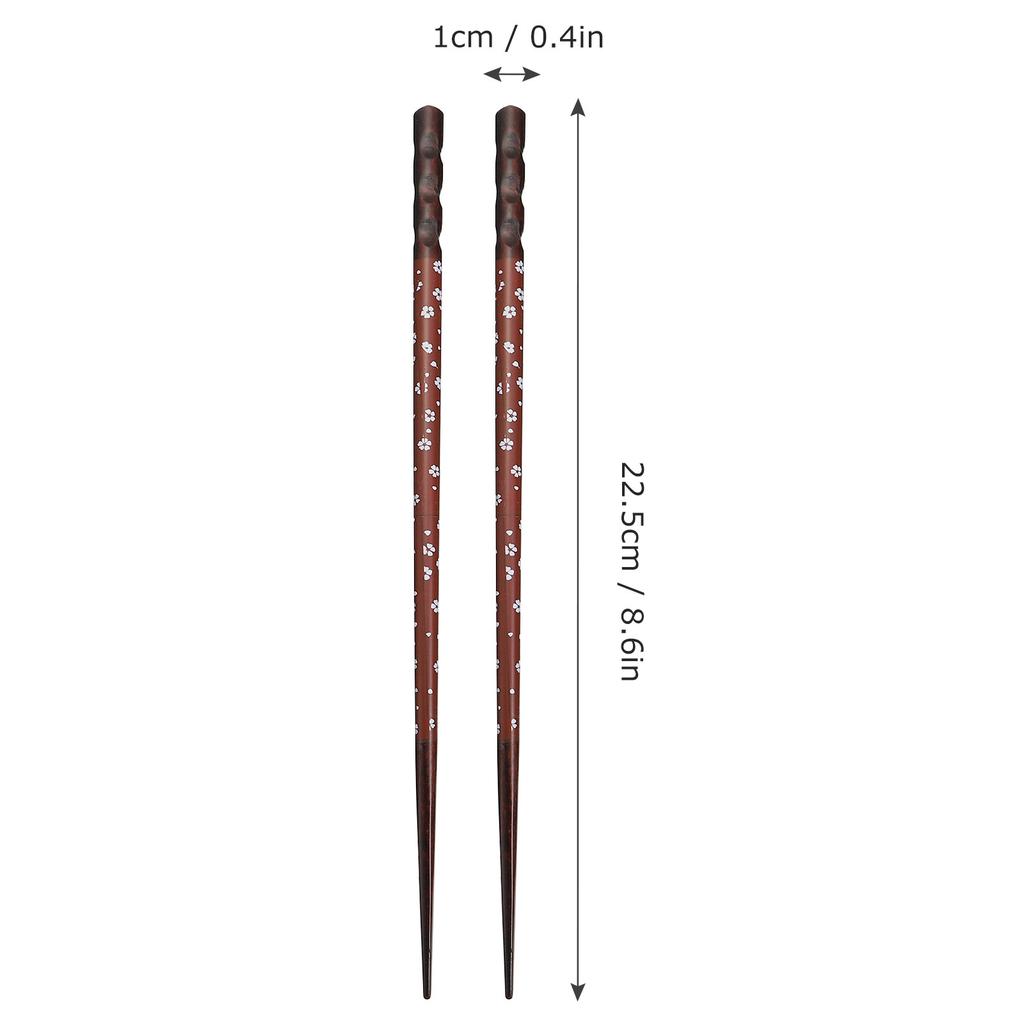 1 Set Wooden Chopsticks Tableware Set with Chopstick Rest Smooth Portable Case for Travel Home Camping Dinner Service
