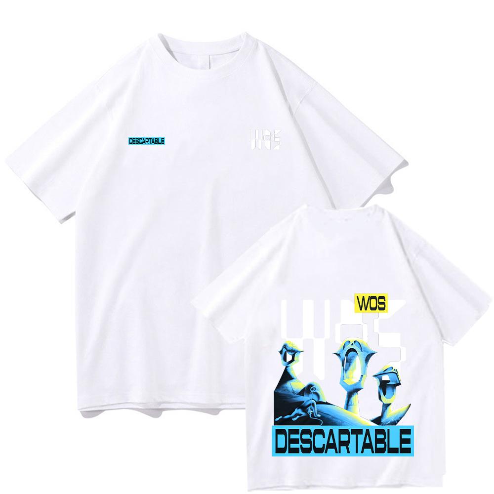 Remera Descartable Wos DESCARTABLE Album Graphic T-shirt Women Men's Retro Fashion T Shirt Hip Hop Cotton Tees