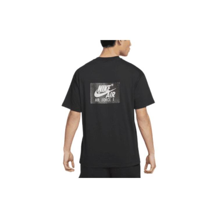 Nike T Shirts Men's Black Crew Neck Moderate Straight Fit DR5758-010