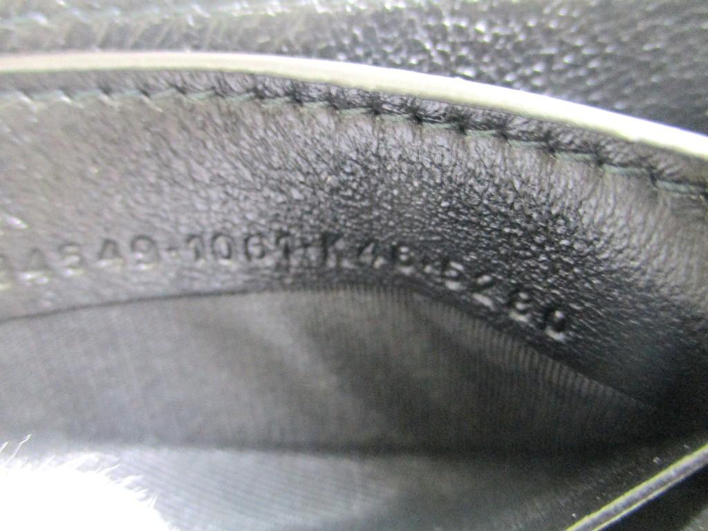 Оригинальный квадратный кошелек-бифолд BALENCIAGA Signature из черной кожи #a837 Восстановленный