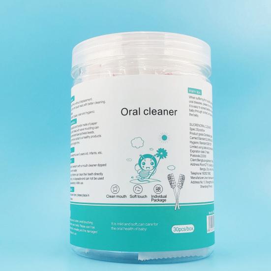 30Pcs Baby Tongue Cleaner Degreased Gauze Dental Swabs Disposable Gauze Toothbrush Paper Rod Infant Oral Cleaning Brush Stick for Newborns