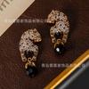 's Ancient Retro Style Leopard Full Designer Earrings Are Delicate Vintage With A Exquisite