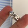 Flower Prince Graffiti Open Ring for Women Korea Niche Design Thai Silver Color Vintage Bague Femme Anel Anillo