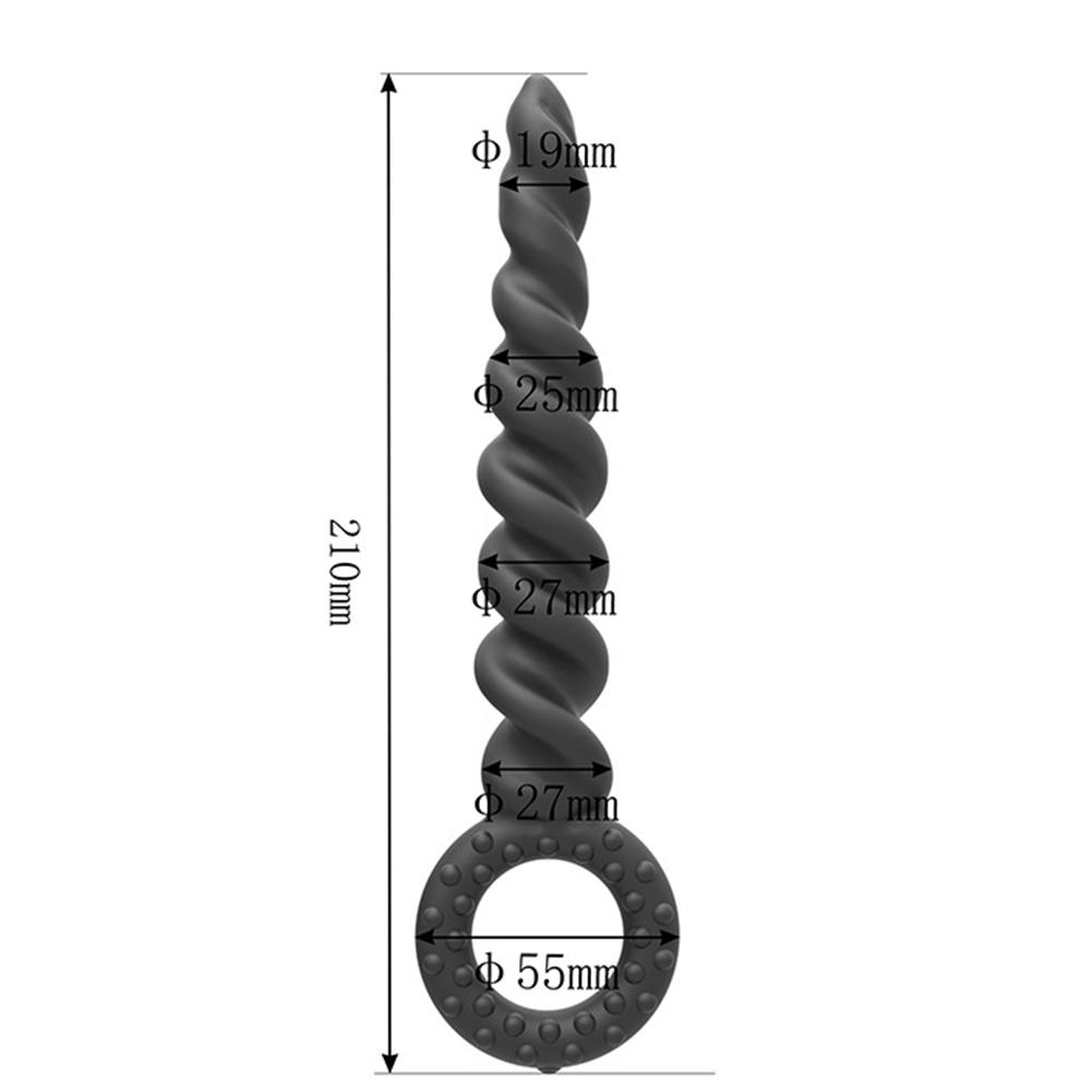 Анальная пробка, для женщин и мужчин, мягкая силиконовая спиральная Анальная пробка, массажер простаты для геев, секс-игрушка