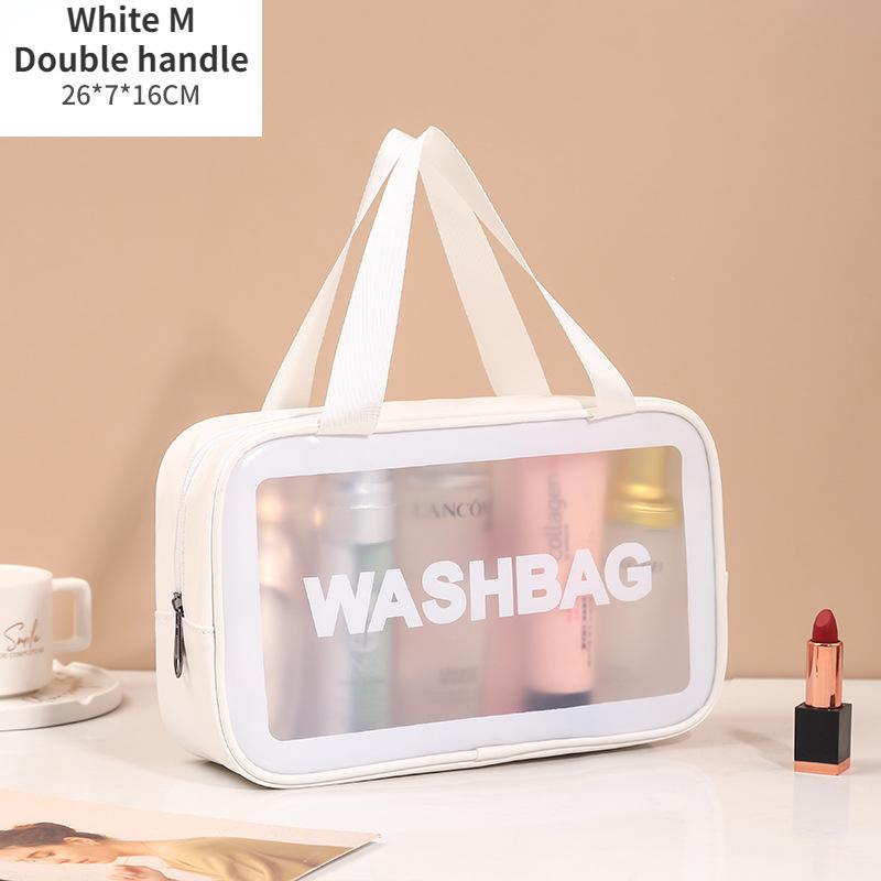 Новая прозрачная косметичка, набор из 6 предметов, сумка для хранения туалетных принадлежностей из ПВХ, сумка для купания и пляжа, сумка для шлифования из искусственной кожи
