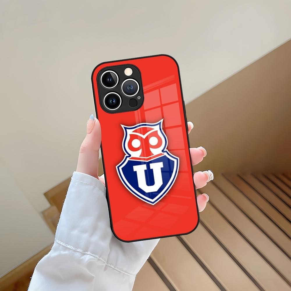 Chile U-University Logo Phone Case Tempered Glass For IPhone 13 17 15 16 14 12 11 Pro Max Plus Mini XR XS SE2020 Coque