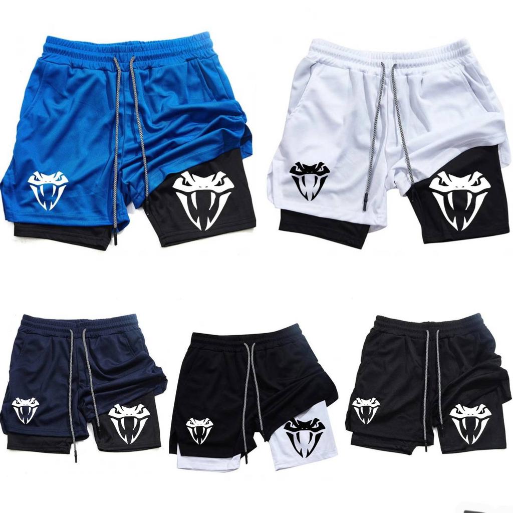 Snake Muay Thai Kick Boxing MMA Shorts Spider Men Women Unisex Double Layer Quick Dry Breathable Training Sport Gym Fitness Workout