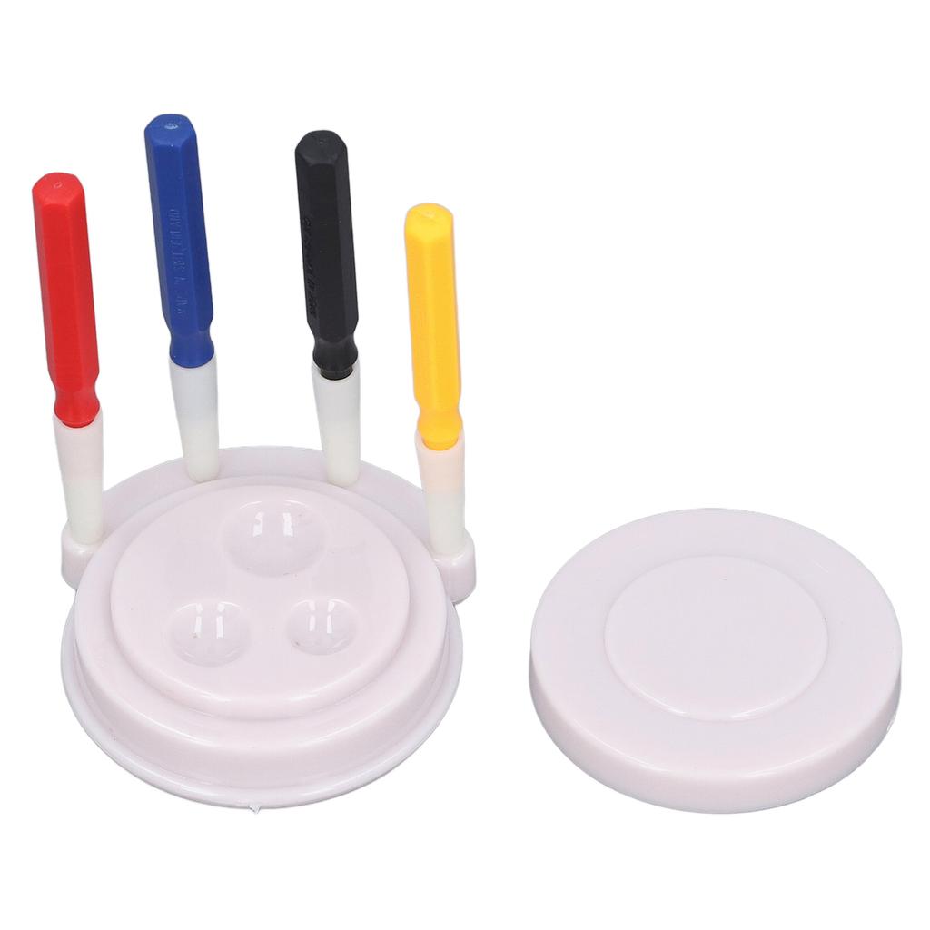 Watch Oiler Pen Set 4 Tip Sizes 3 Recesses Oil Cup Oil Pen Watch Repairing Accessory for Watchmaker