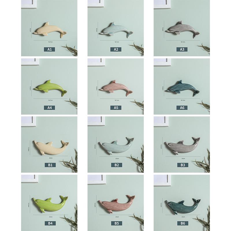 1 шт. 3D керамические фрески в скандинавском стиле с дельфинами, настенные фоны, декор для ремесел, ресторана, гостиной, офиса, украшения