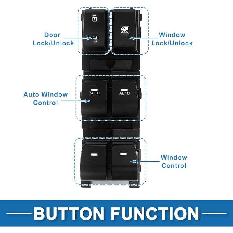 Driver Side Window Switch for Hyundai Ioniq 2017 2018 Front Left Electric Power Lifter Control Button Car Accessories