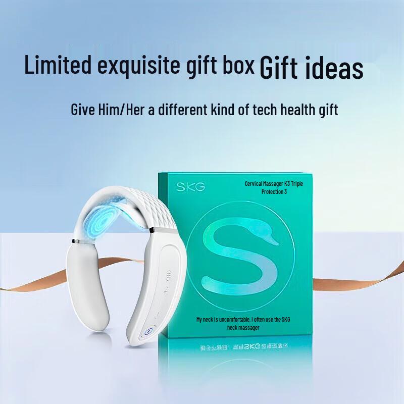 SKG K3 Pro Portable Neck Massager with Hot Compress & Bluetooth CN plug (adapter included)