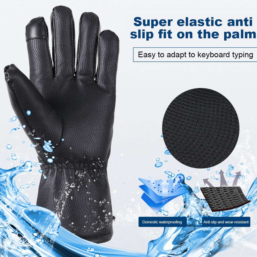 Electric Heated Gloves Winter Motorcycle Heating Gloves Hand Warmer Waterproof Thermal Touch Screen Bike Gloves Snow Mittens
