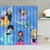 Fairy Tail Коралловые шторки для ванной для душа Складная перегородка Аксессуары для занавески для ванны Спальни Водонепроницаемая ткань.
