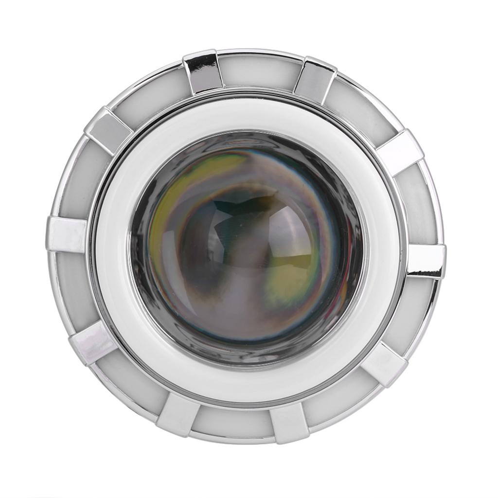 Мотоциклетная светодиодная фара Проекторная линза Двойной ангельский и дьявольский глаз Круглая СиняяКрасная