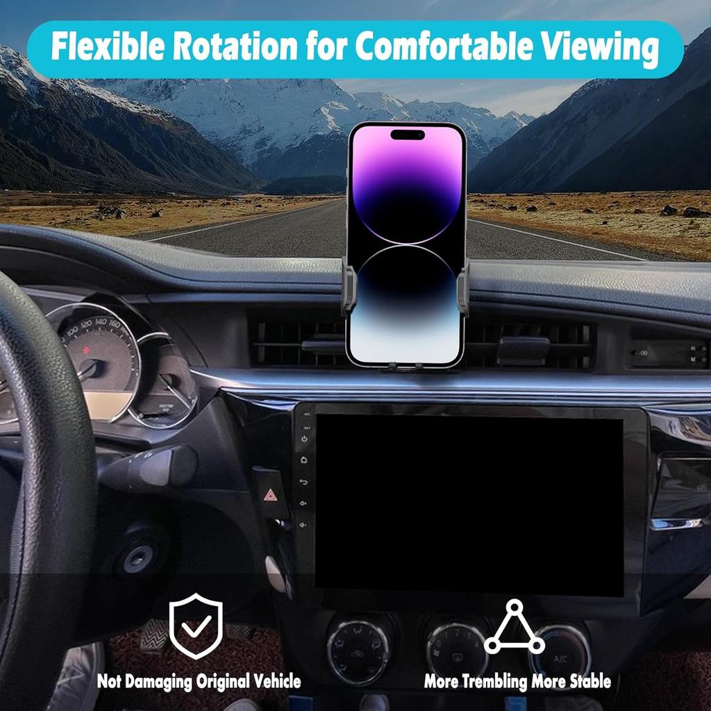 Car Phone Holder Fits for Toyota Corolla 2014-2016 Accessories,Thick Cases Friendly,Cell Phone Mount for 4.7-7 in Phones,360 Degree Rotation,Easy to