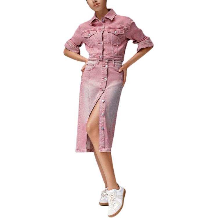 Levis Универсальная Куртка Свободного Кроя с Лацканами Простая Женские Куртки Розовая 001C7-0001