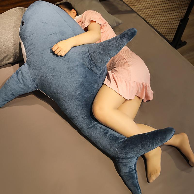 15-140cm Kawaii Shark Plush Toy Big Stuffed Animal Super Soft Colorful Doll Whale Large Long Sleeping Pillow Party Gift for Kids
