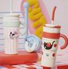 2024 Big Mac Large Capacity Thermos Cup with Straw - High Value, Office-Friendly, Stylish Ice Cup for Girls