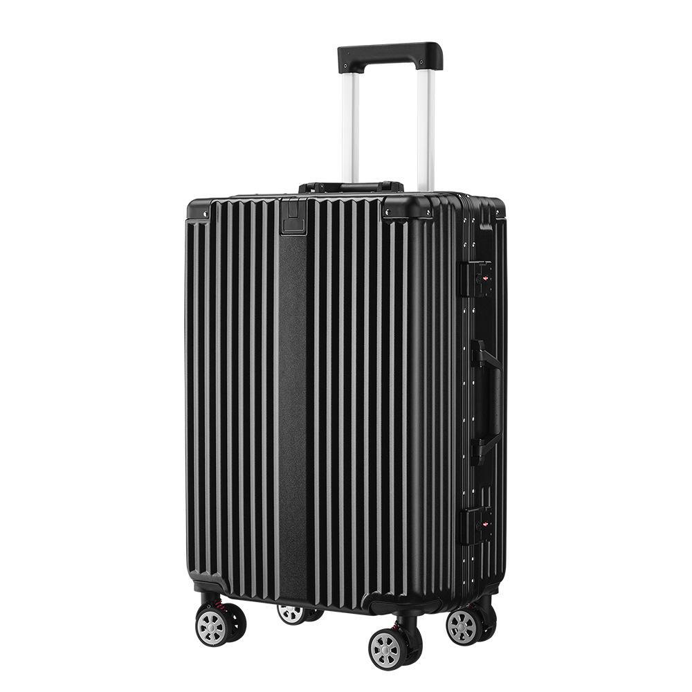 Yongsheng Multi-Function Aluminum Suitcase Set: 24-inch Password Trolley, 20-inch Boarding Case, Universal Wheels, Anti-Fall Design.