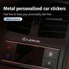 AAPL1 2026 Hot Interior Stickers 4pcs Metal Car 3D Emblem Trunk Personalized Sticker Badge Decal For Lexus GX470 LS400 LX470 LX570 RC3